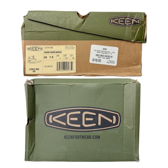 Keen Womens Zionic Waterproof Hiking Boot Warm Taupe Birch 1029788 Size 7.5 NEW - Picture 2 of 11